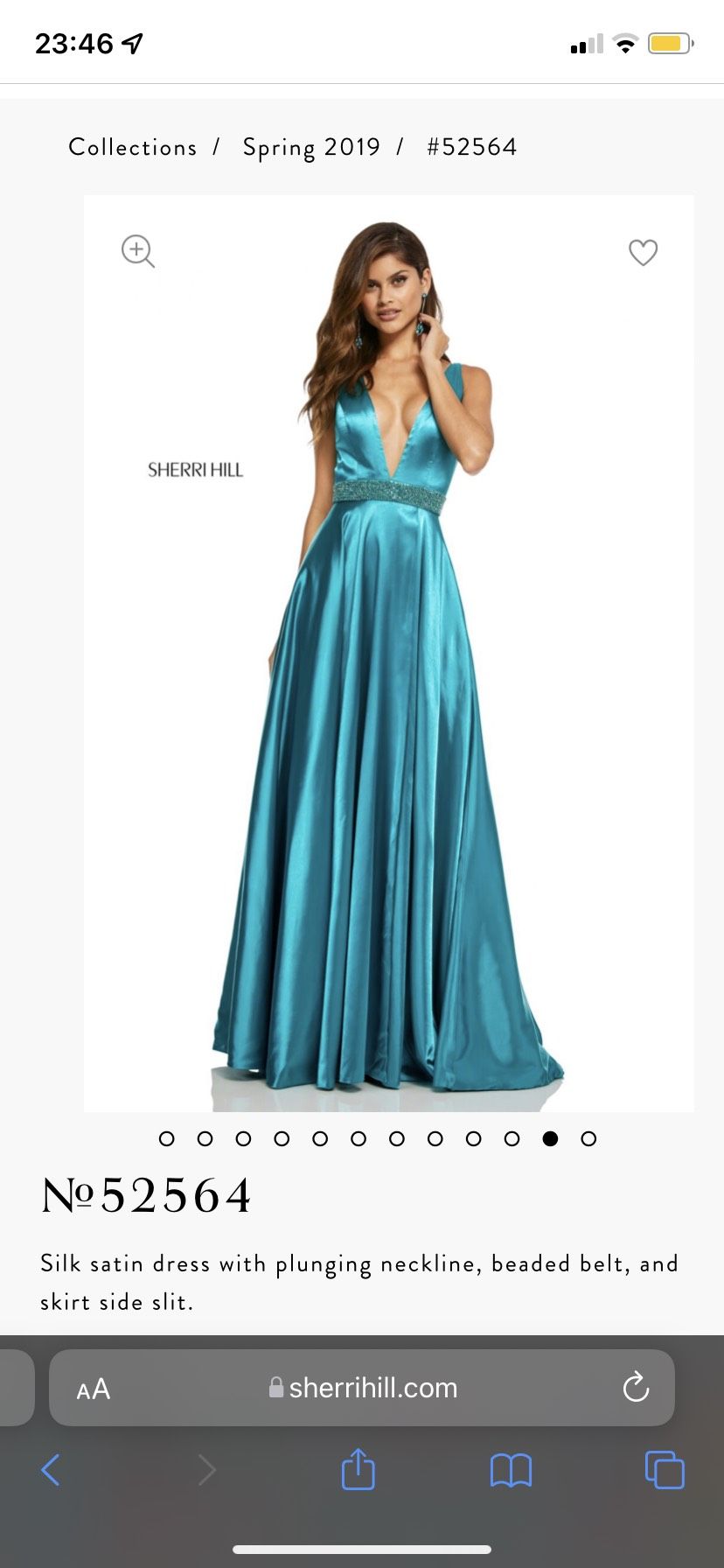 Sherri Hill Size 2 Satin Blue Side Slit Dress on Queenly