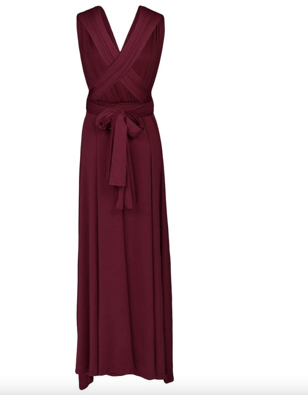 Style B073CGBPLG IWEMEK Size 2 Bridesmaid Burgundy Red Floor Length Maxi on Queenly