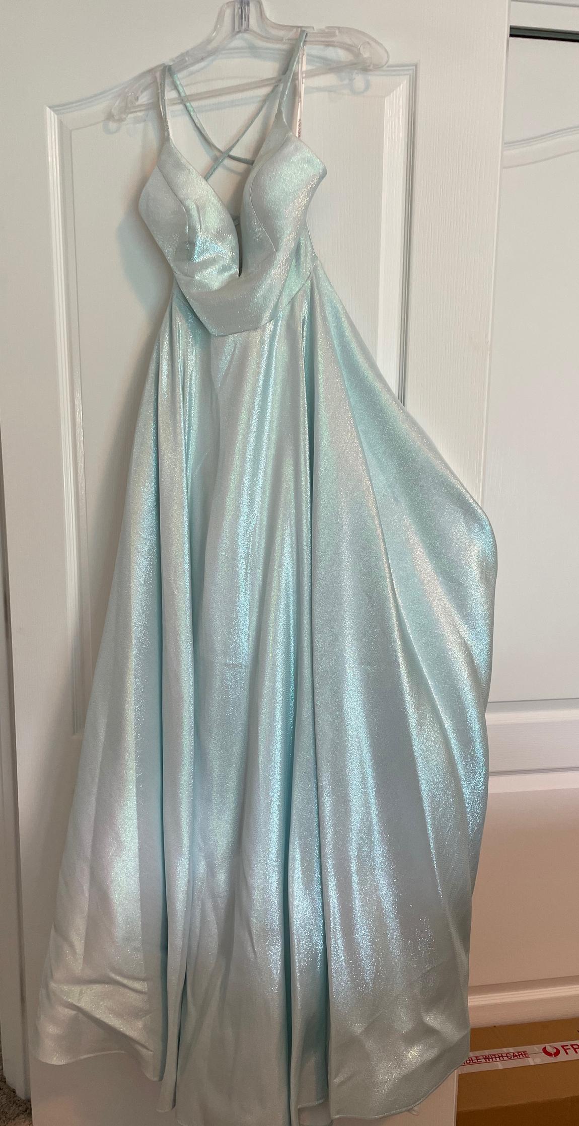 Size 4 Light Blue A-line Dress on Queenly