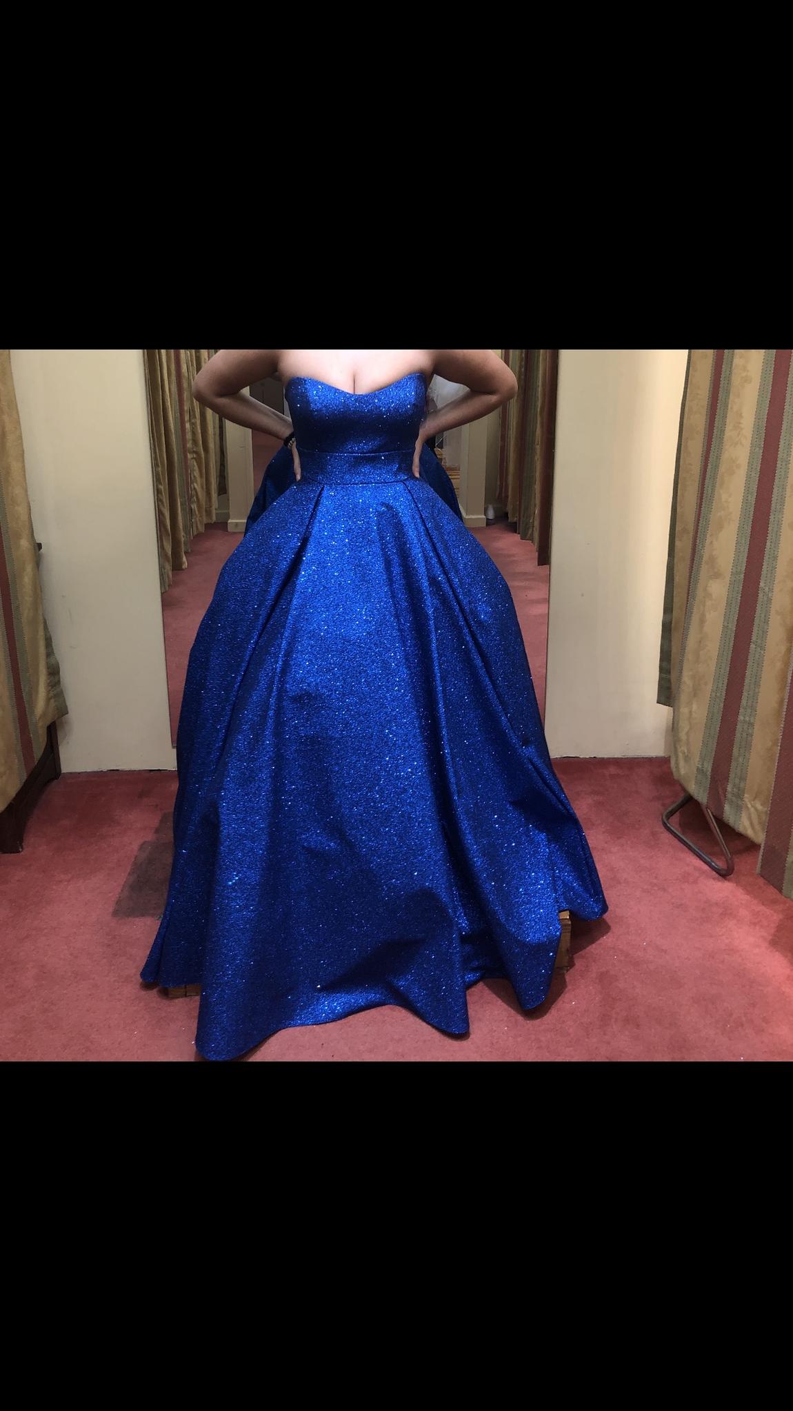 MoriLee Size 8 Royal Blue Ball Gown on Queenly