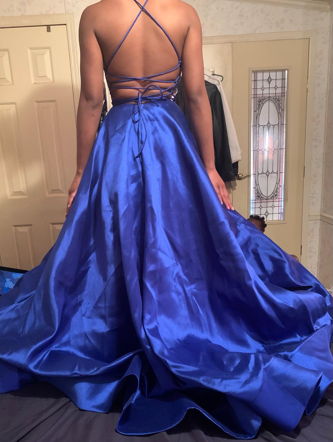 Sherri Hill Size 4 Royal Blue Dress With Train on Queenly