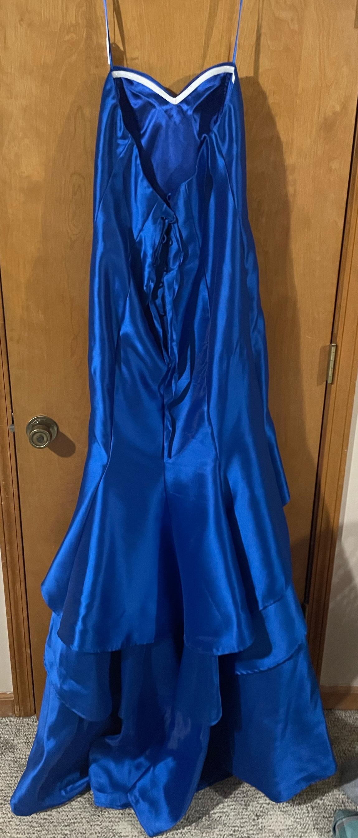Plus Size 16 Blue Mermaid Dress on Queenly