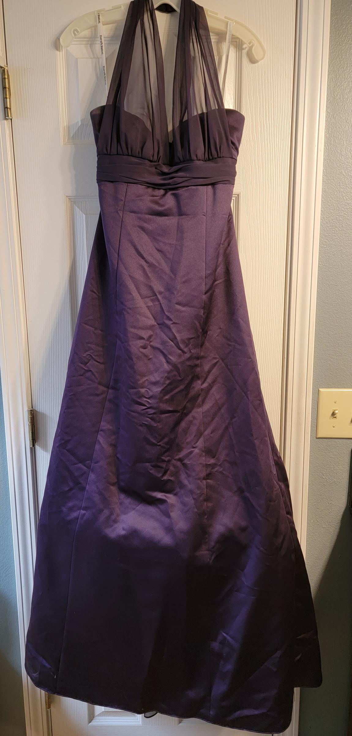 David's Bridal Size 6 Bridesmaid Purple A-line Dress on Queenly