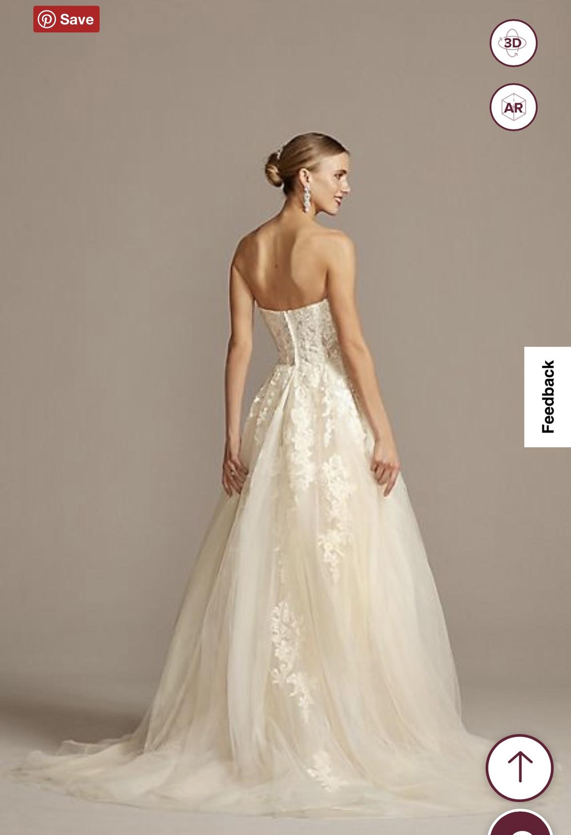 David's Bridal Collection WG3861 New Wedding Dress Save 45