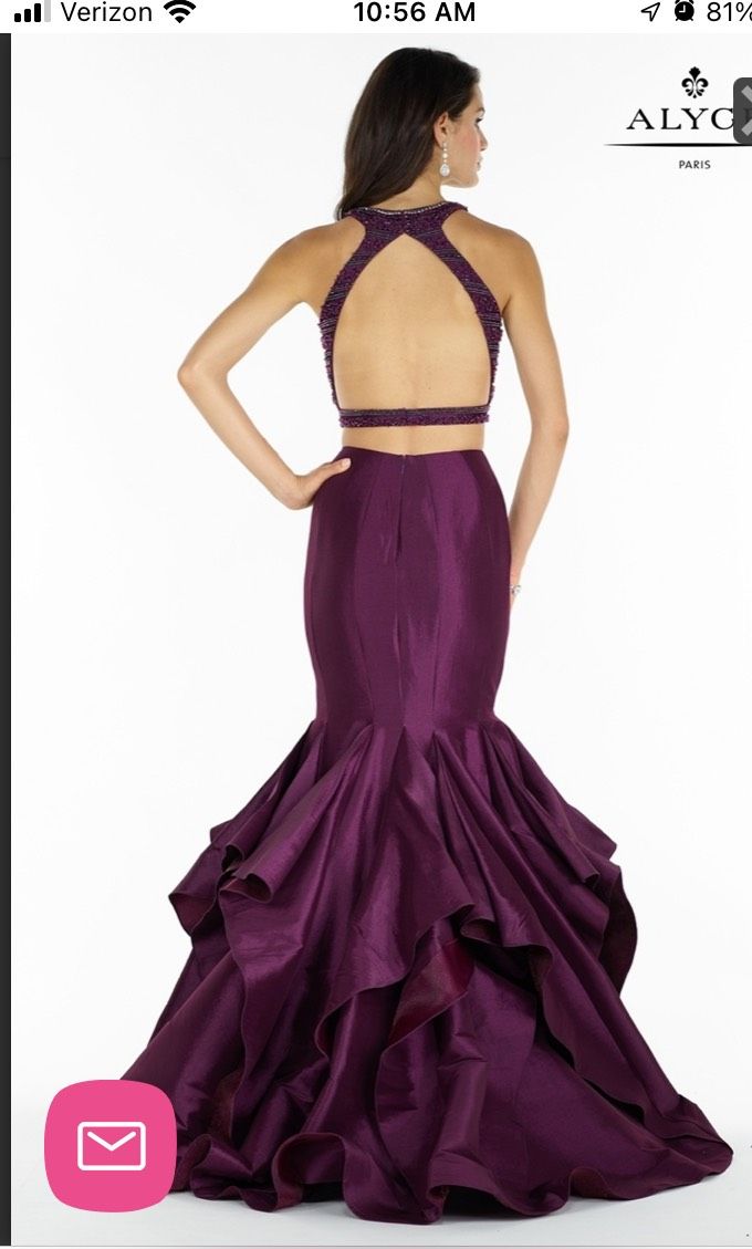 Alyce Size 8 Purple Mermaid Dress on Queenly