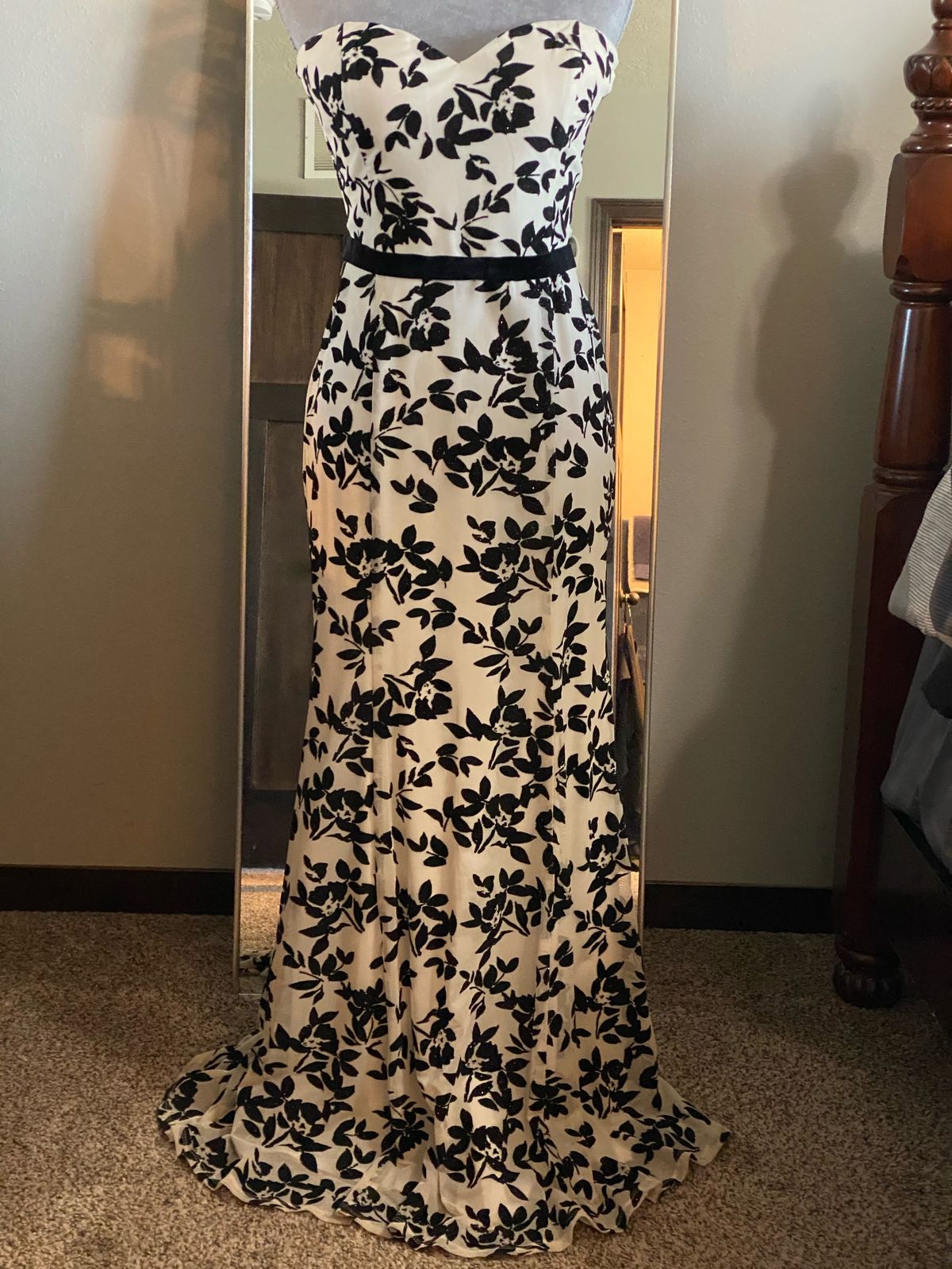 City triangles Size 12 Strapless Floral Black Mermaid Dress on Queenly