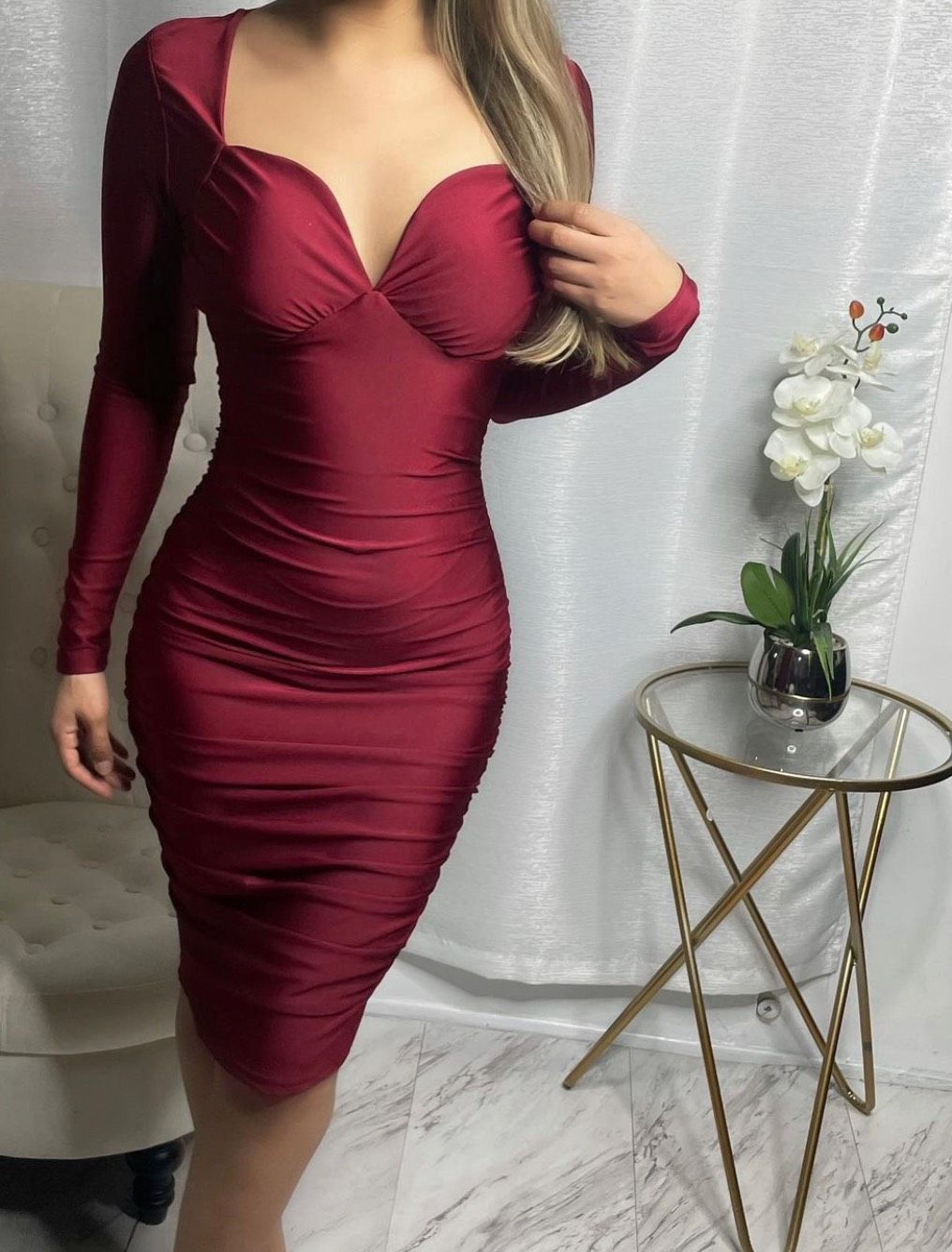 Hoy LA Fashion Size 6 Burgundy Red Cocktail Dress on Queenly