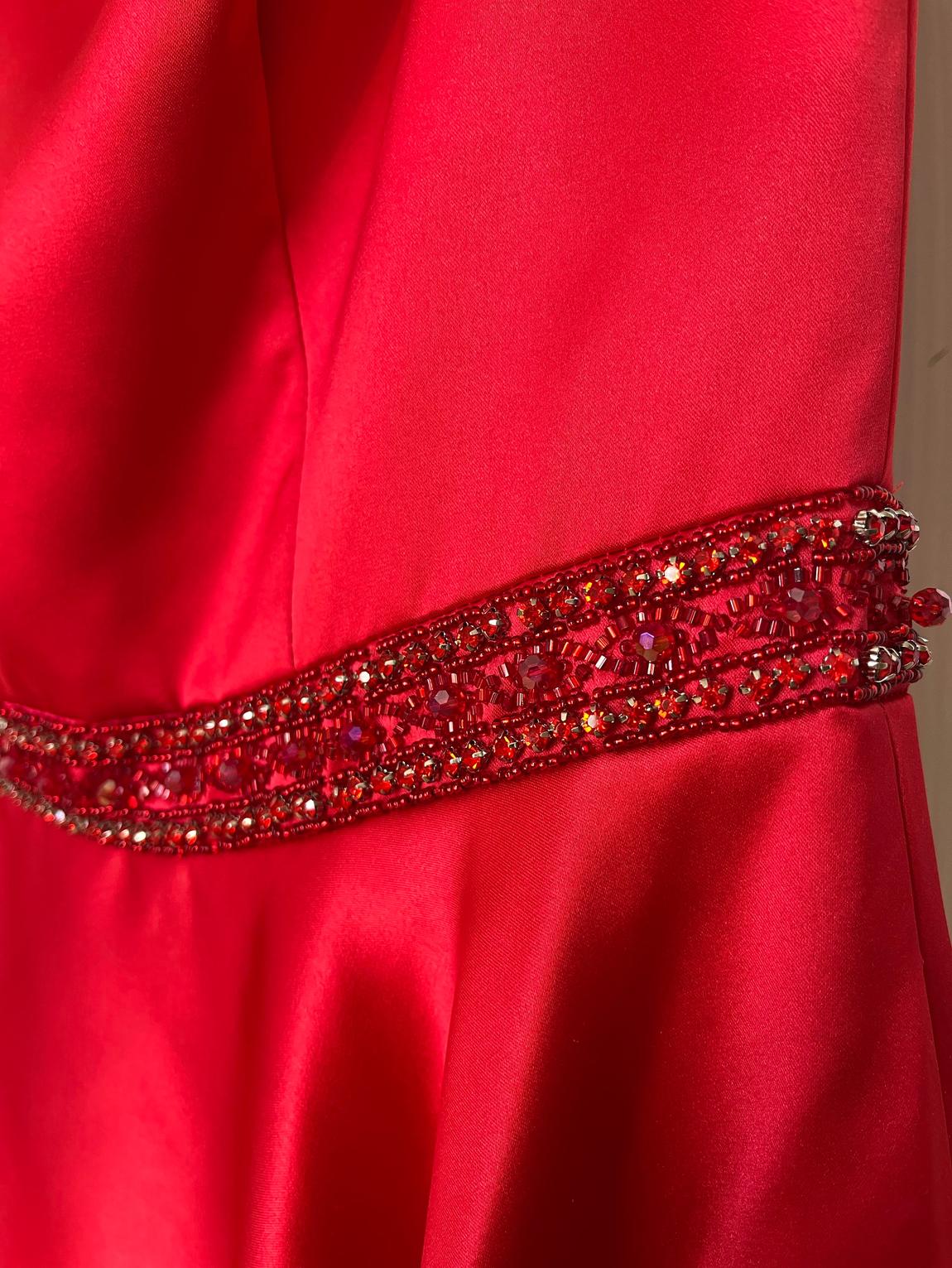 Sherri Hill Size 6 Pageant Sequined Red A-line Dress on Queenly