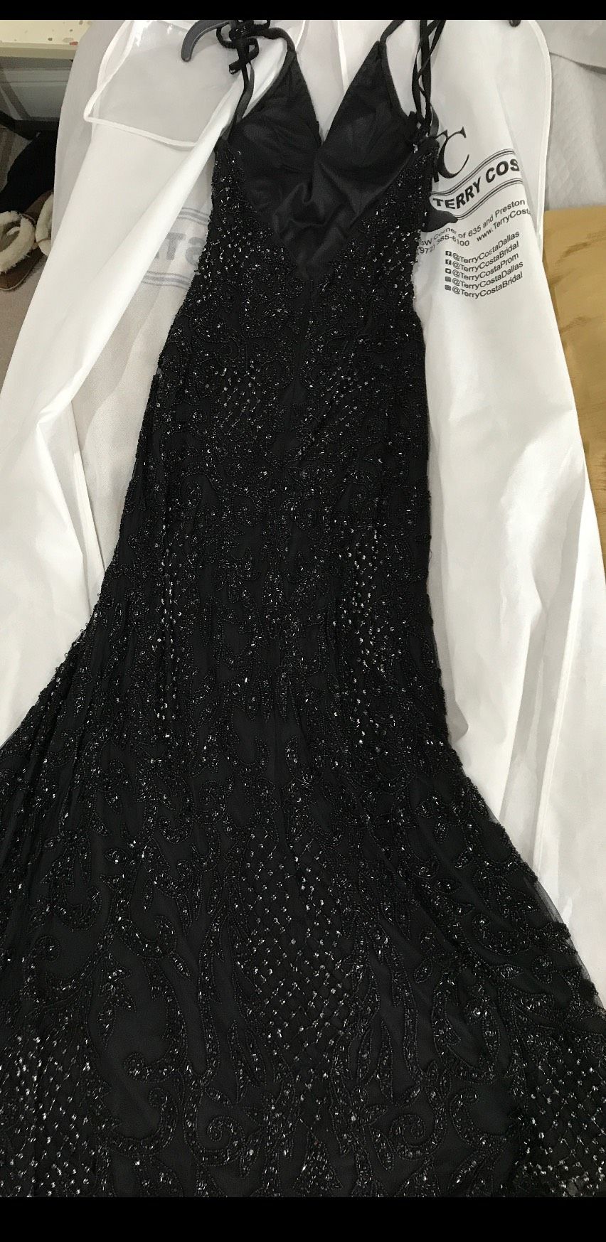 Size 0 Prom Black Side Slit Dress on Queenly