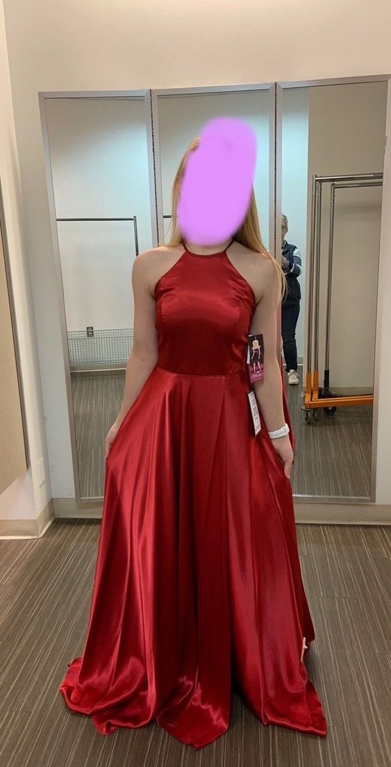 Size 2 Pageant Red Floor Length Maxi on Queenly