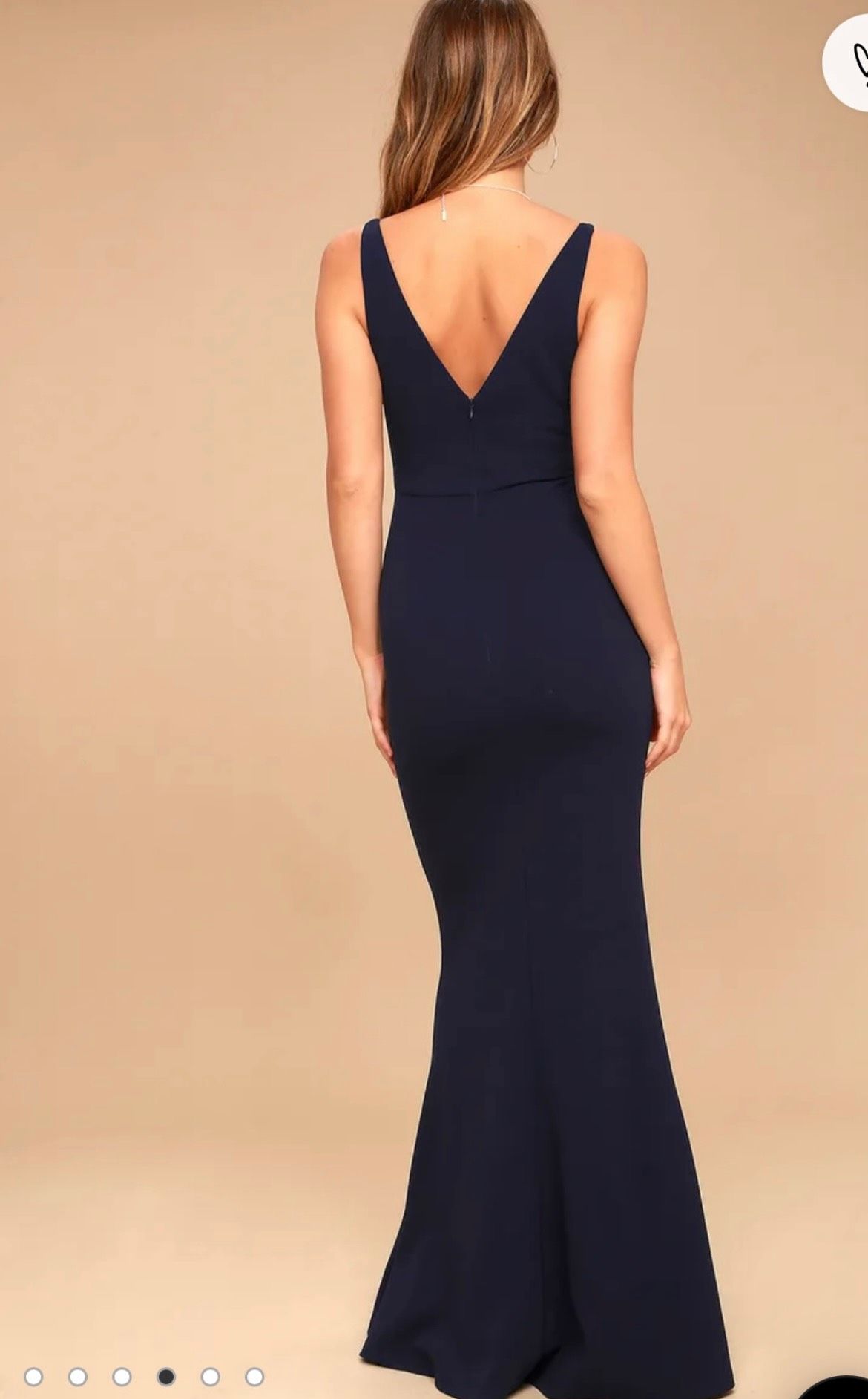 Lulus Size 2 Prom Navy Blue Floor Length Maxi on Queenly