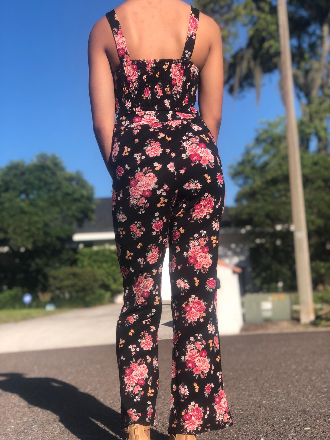 Size 2 Floral Multicolor Formal Jumpsuit on Queenly
