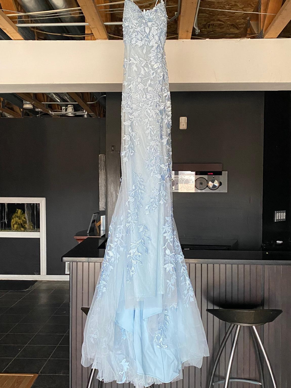 Sherri Hill Size 2 Prom Light Blue Mermaid Dress on Queenly