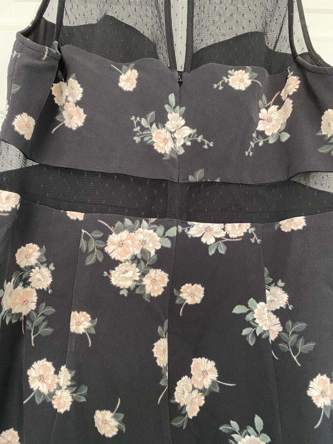 Express Size 14 Floral Black Cocktail Dress on Queenly