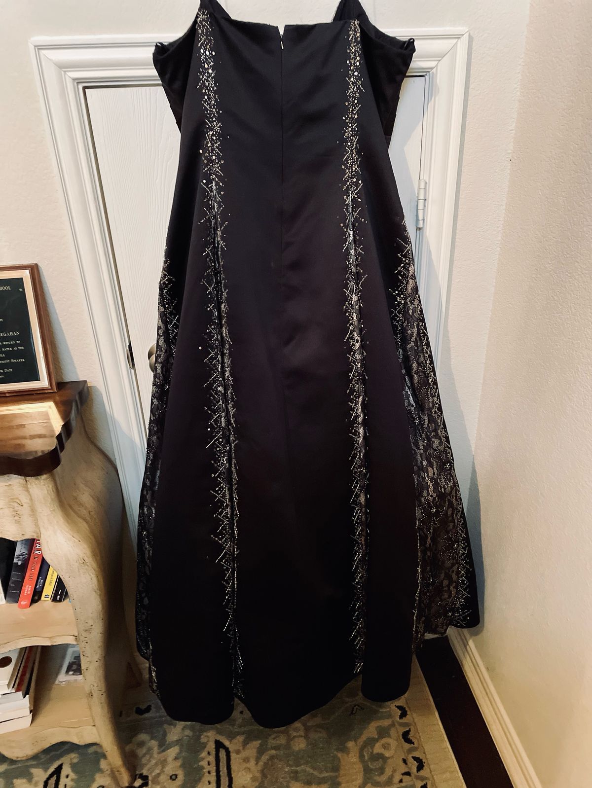 Custom Plus Size 22 Prom Black Ball Gown on Queenly