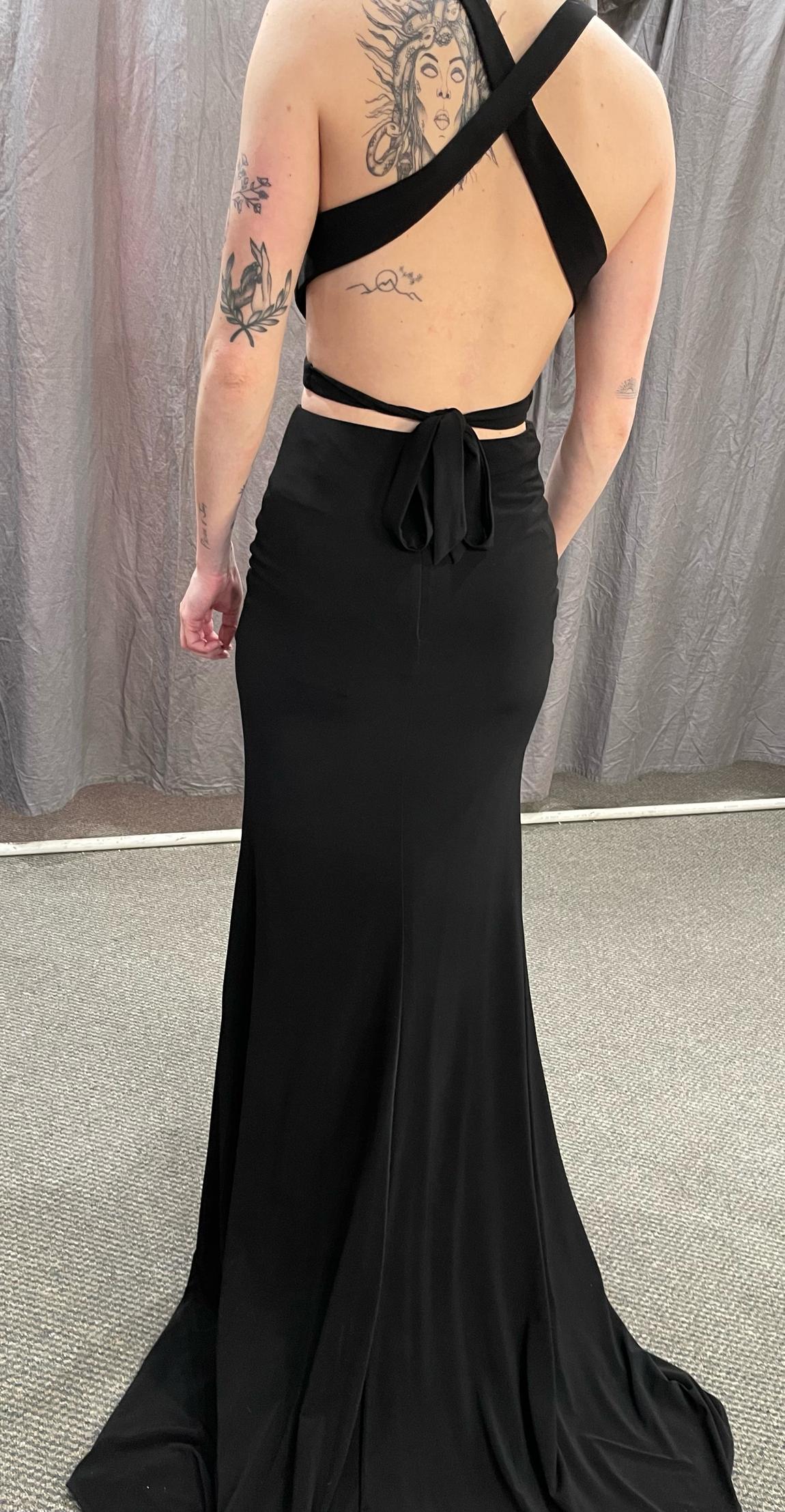 Size 4 Prom Black Floor Length Maxi on Queenly