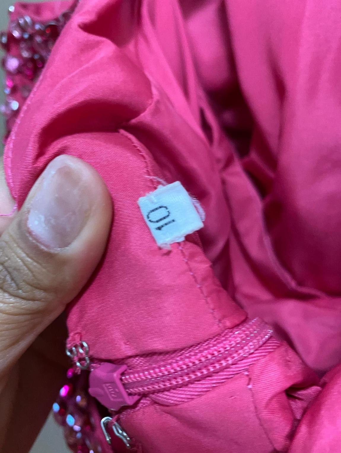Sherri Hill Size 10 Hot Pink Side Slit Dress on Queenly
