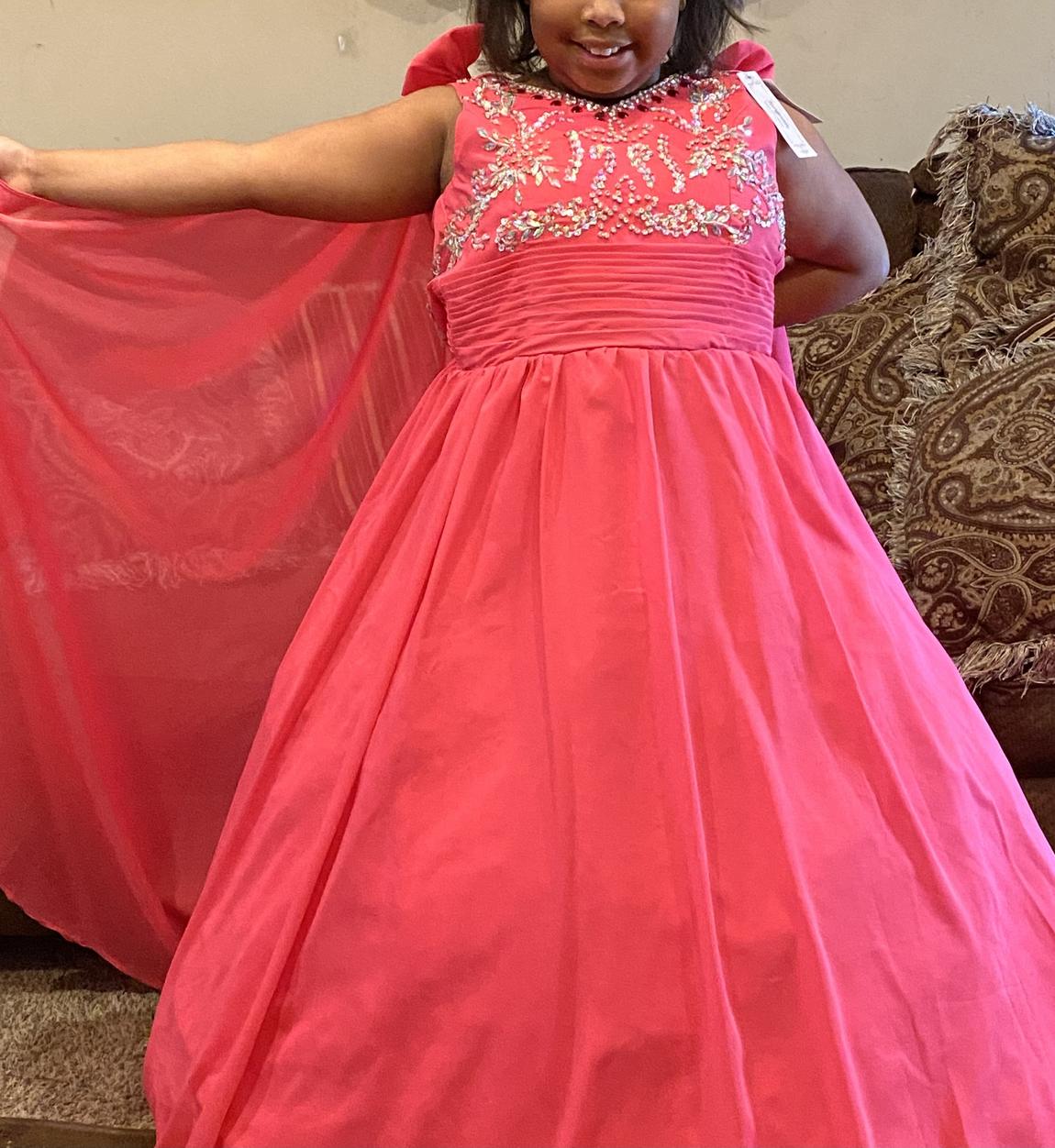 Girls Size 14 Pink Ball Gown on Queenly