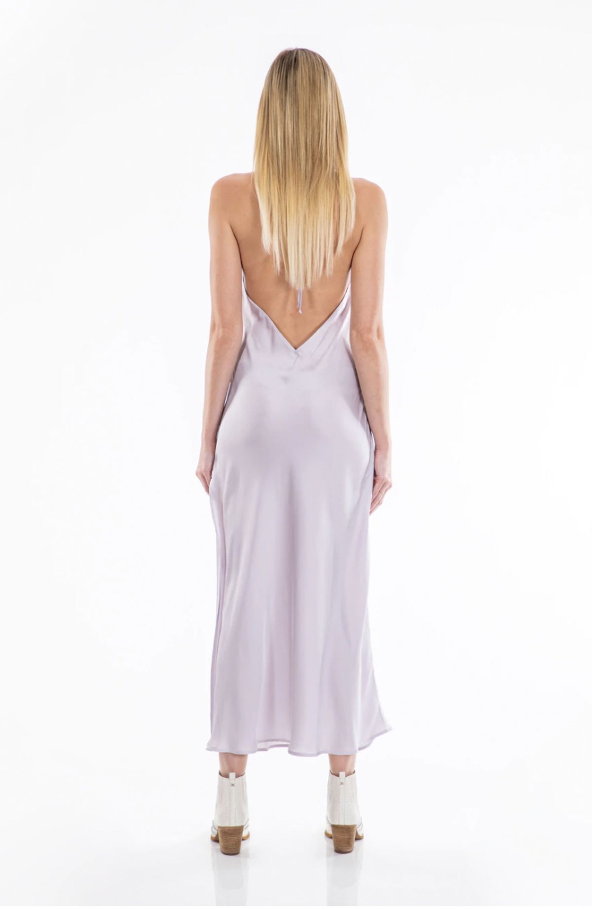 Malibu Road Size 0 Halter Sheer Purple Side Slit Dress on Queenly