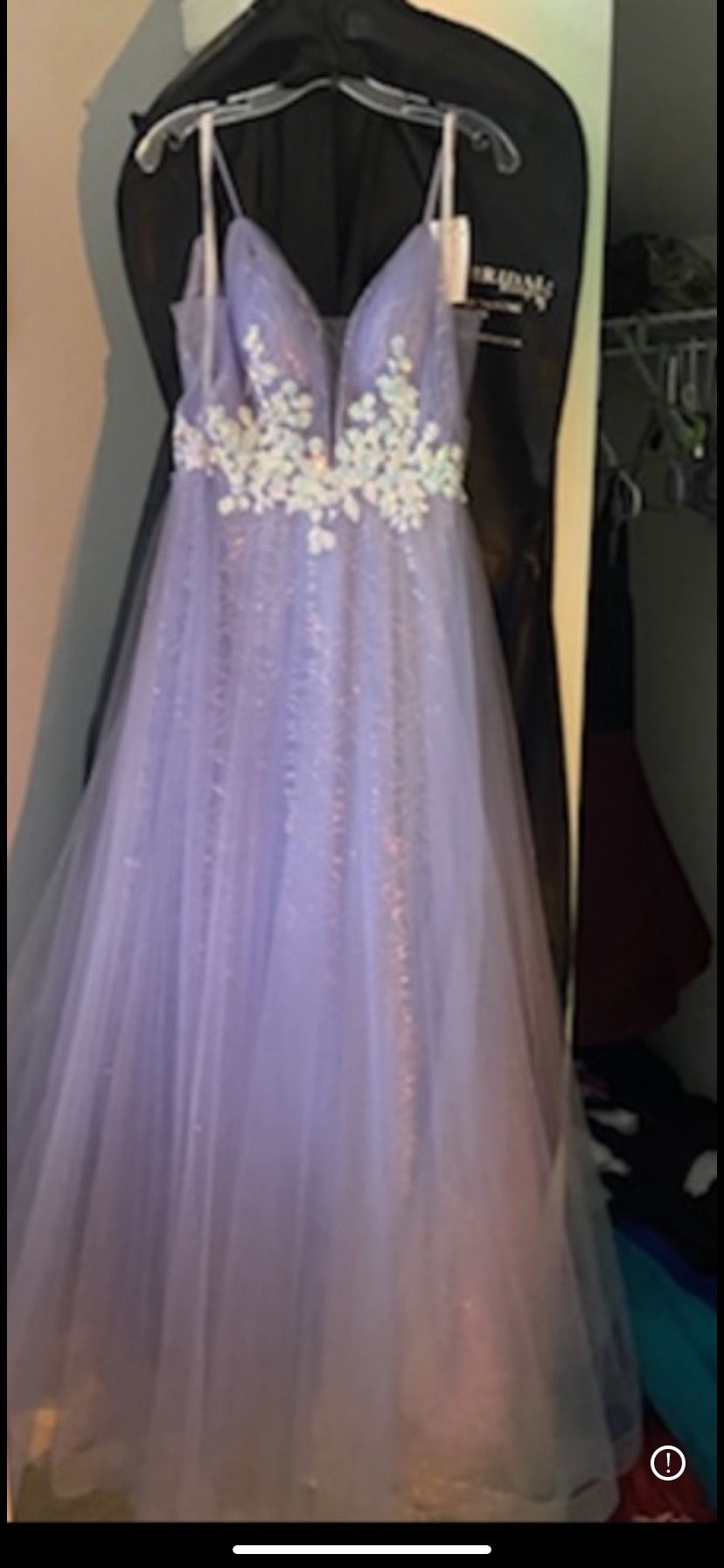 Jovani Size 6 Prom Plunge Sequined Light Purple Floor Length Maxi on Queenly