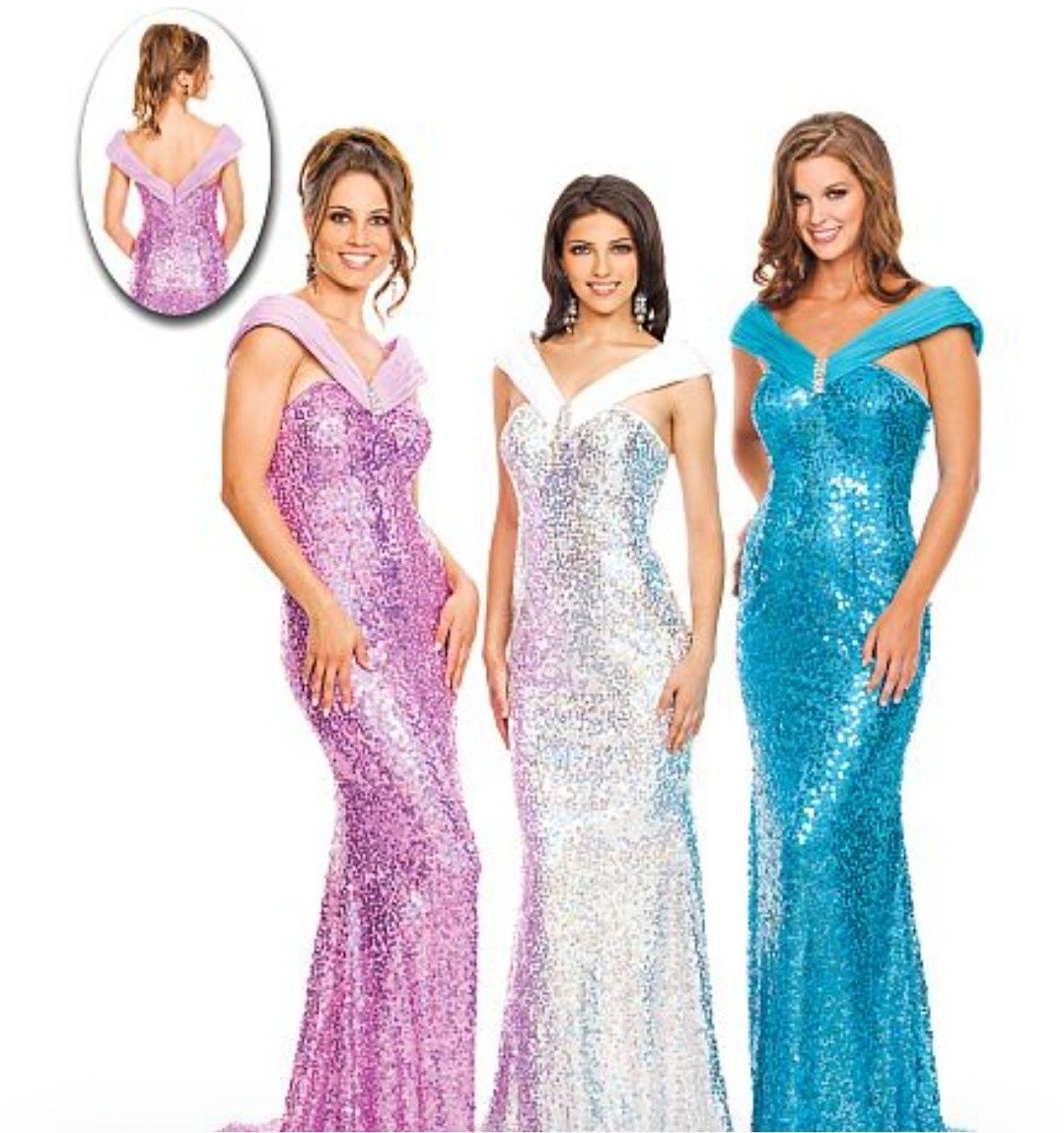 Style 4031 Wow Prom Size 8 Sequined White Mermaid Dress on Queenly