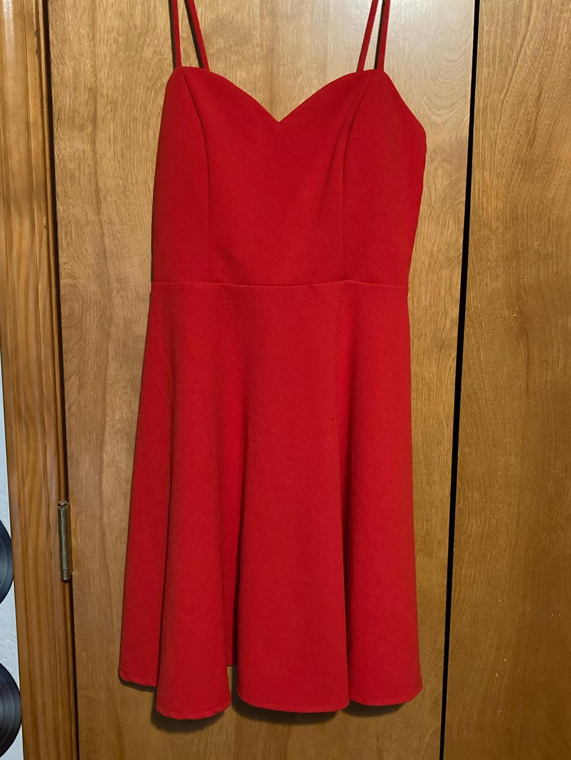 Size 6 Red A-line Dress on Queenly