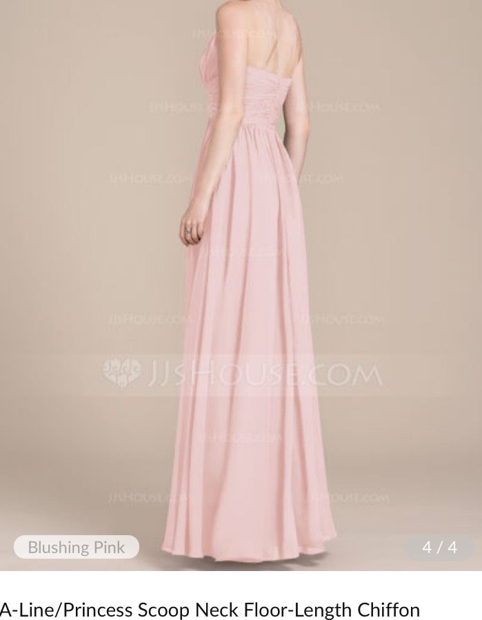 Size 4 Bridesmaid Light Pink A-line Dress on Queenly