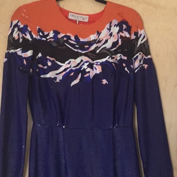 Emilio Pucci Size 4 Satin Multicolor Cocktail Dress on Queenly