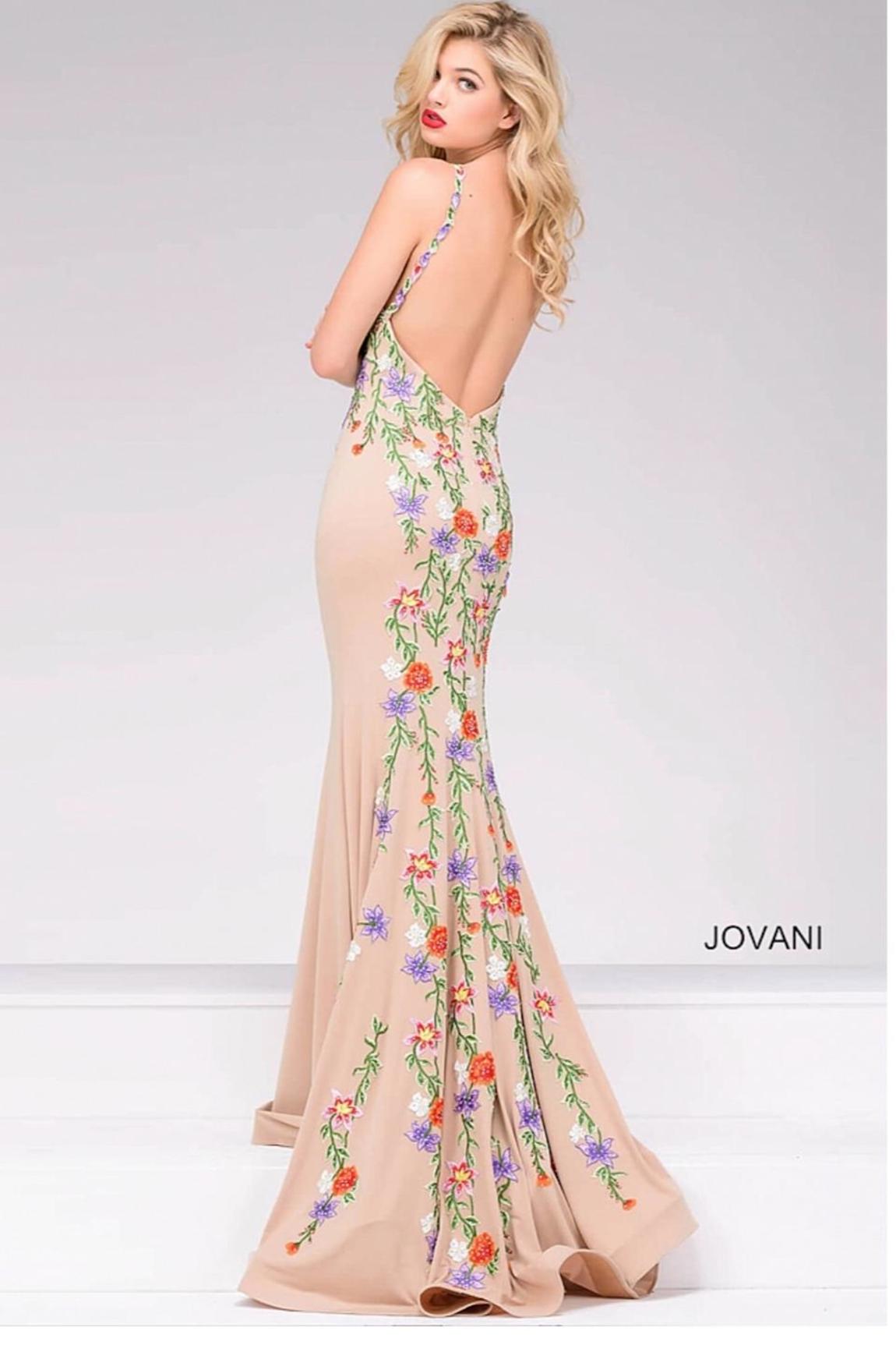 Style 49427 Jovani Size 00 Floral Multicolor Mermaid Dress on Queenly