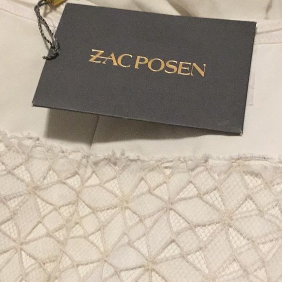 ZAC Zac Posen Size 6 Strapless Satin White Floor Length Maxi on Queenly