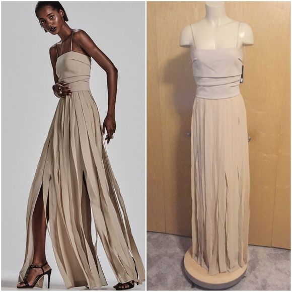 MaxMara Size 4 Nude A-line Dress on Queenly