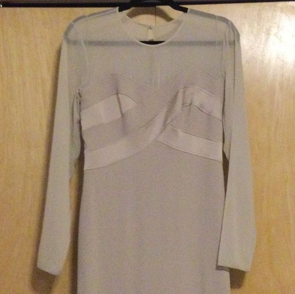 MaxMara Size 2 Satin Nude A-line Dress on Queenly