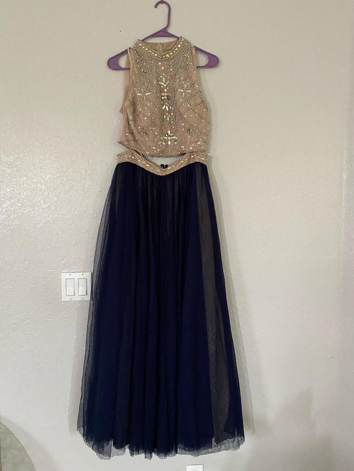 Say Yes to the prom Size 10 Prom Blue Dress With Train on Queenly