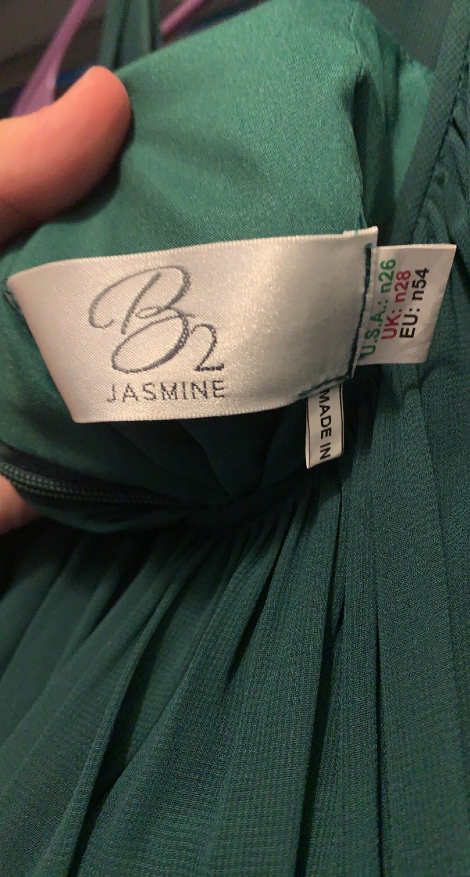B 2 Jasmine Plus Size 26 Prom Green Floor Length Maxi on Queenly