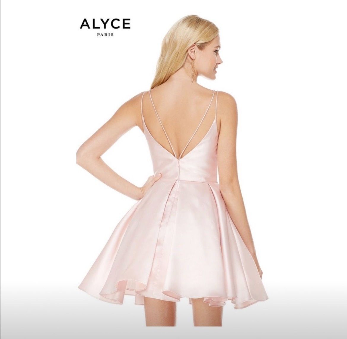 Alyce Paris Size 0 Satin Light Pink A-line Dress on Queenly