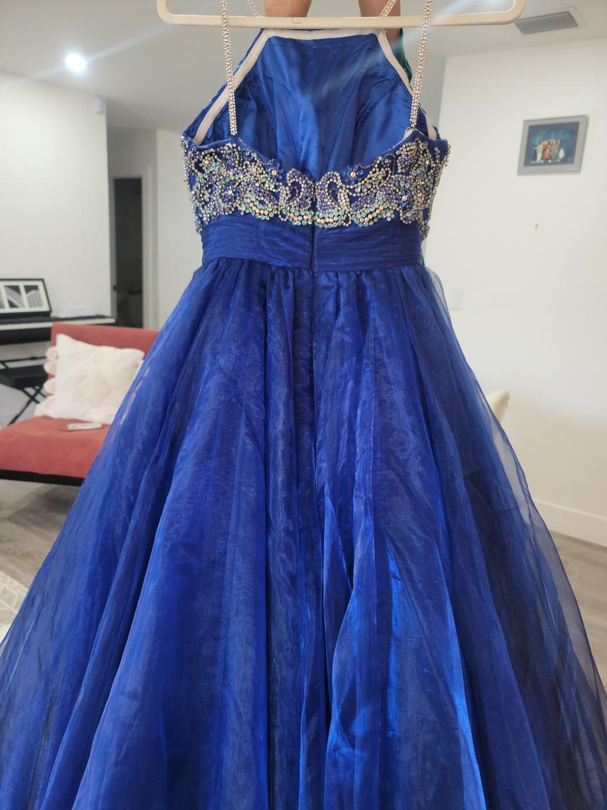 Rachel Allan Size 4 Blue Ball Gown on Queenly