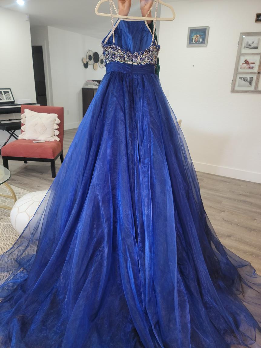 Rachel Allan Size 4 Blue Ball Gown on Queenly