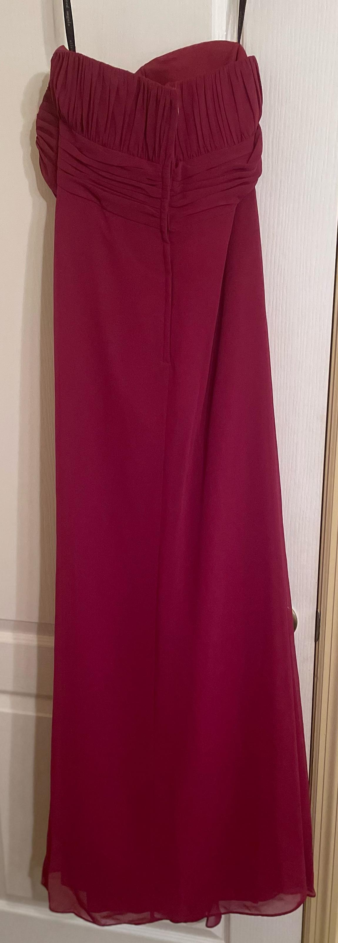 Alfred Angelo Size 14 Bridesmaid Red Floor Length Maxi on Queenly