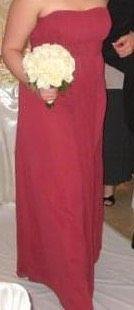 Alfred Angelo Size 14 Bridesmaid Red Floor Length Maxi on Queenly