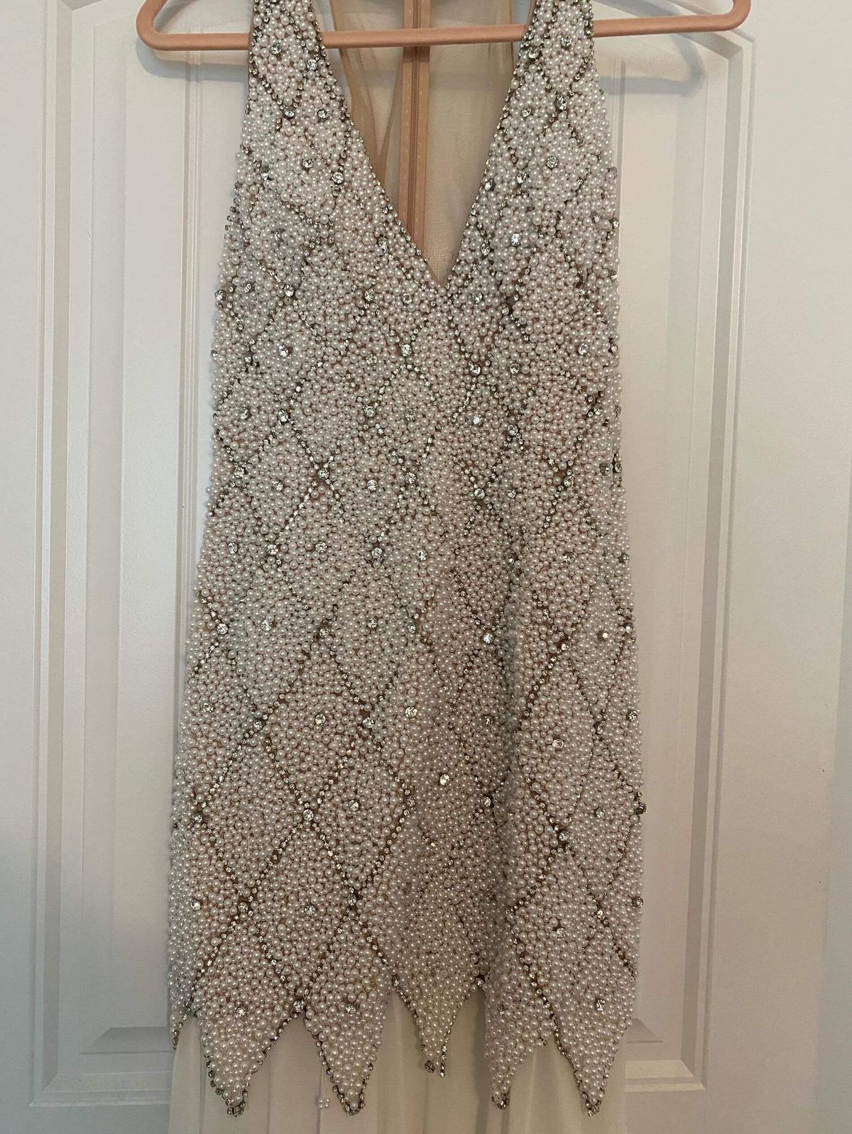 Royal We Size 6 Sheer White A-line Dress on Queenly