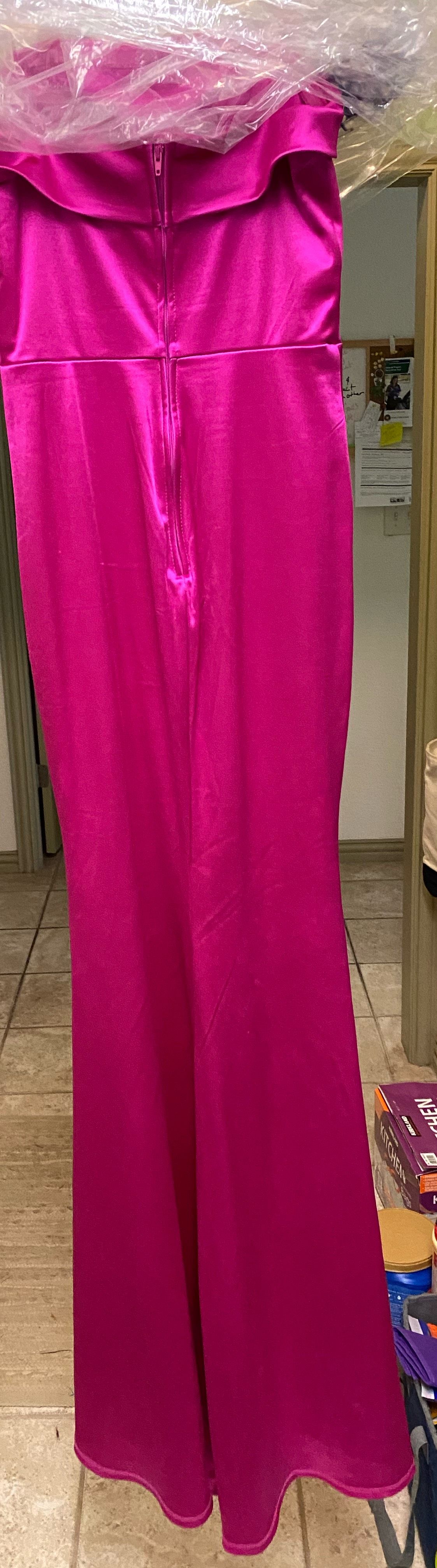 Midnight Doll Girls Size 5 Strapless Hot Pink Floor Length Maxi on Queenly