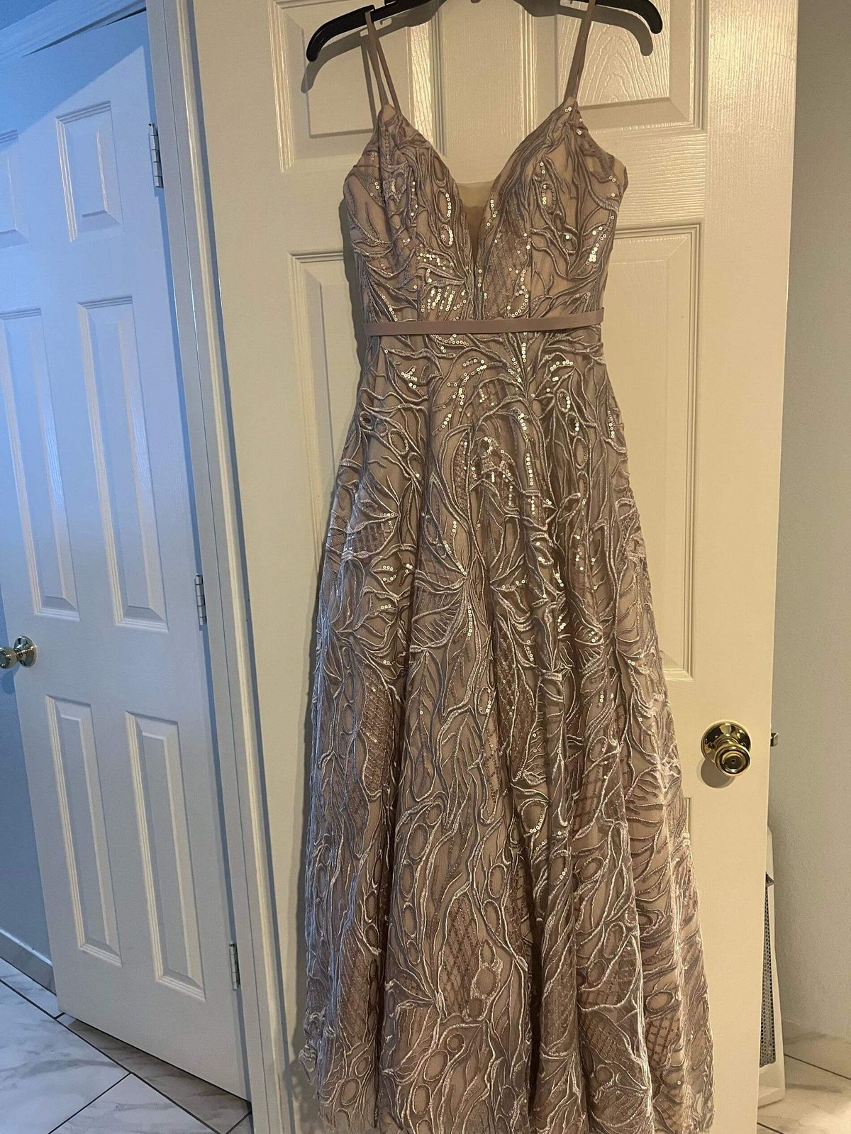 Size 4 Prom Light Pink Dress With Train on Queenly