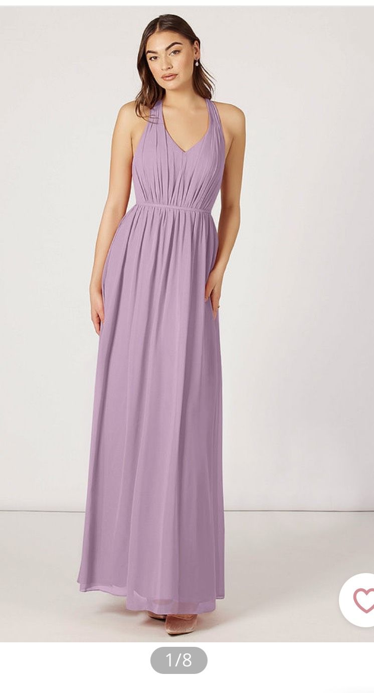Azazie Size 4 Bridesmaid Purple A-line Dress on Queenly