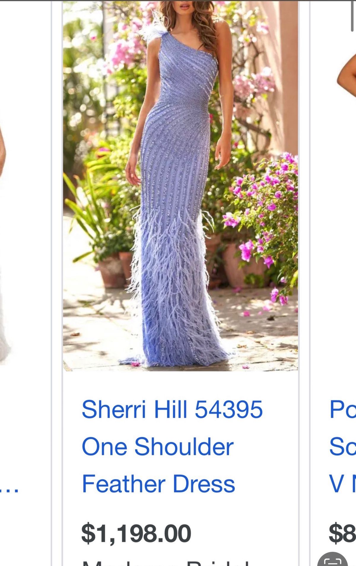 Sherri Hill Size 4 Prom One Shoulder Blue Floor Length Maxi on Queenly