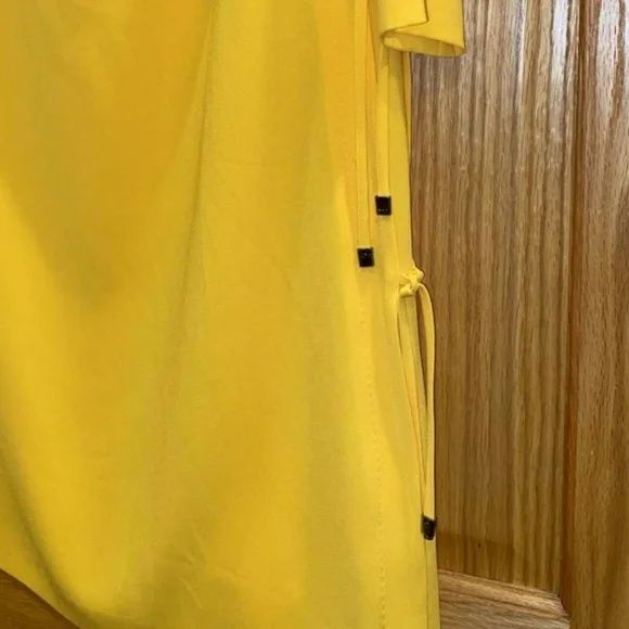 Escada Size 8 Long Sleeve Yellow Floor Length Maxi on Queenly