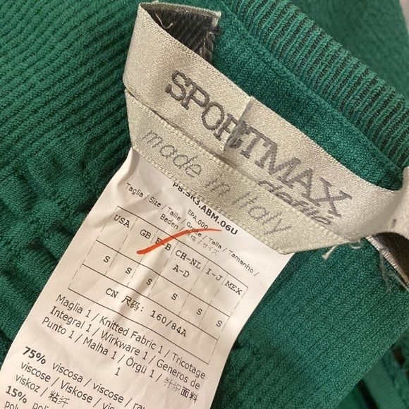 Sportmax Size 4 Long Sleeve Emerald Green Floor Length Maxi on Queenly