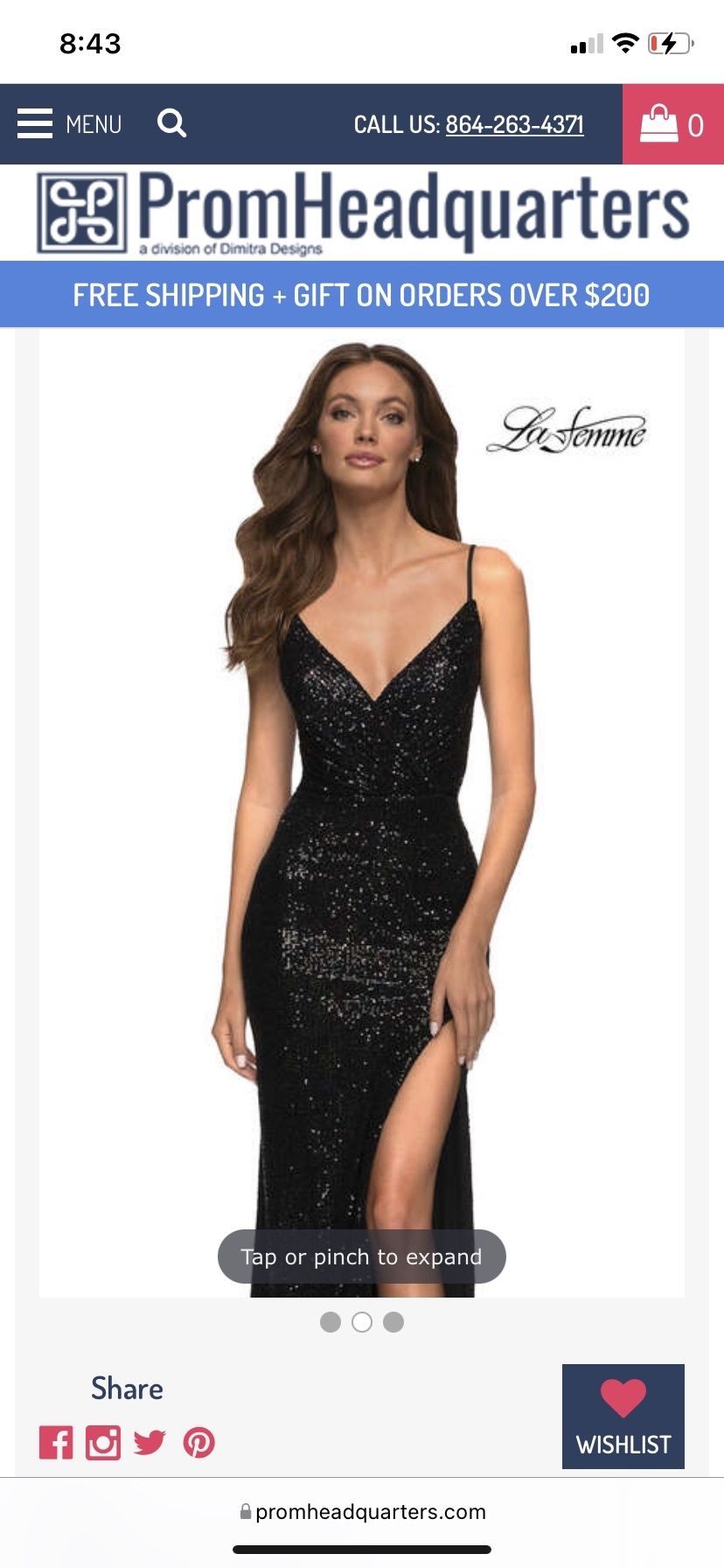 Size 12 Prom Sequined Black Side Slit Dress on Queenly