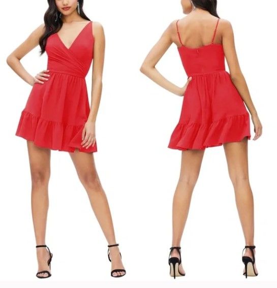Dress The Population Size 4 Red Cocktail Dress on Queenly