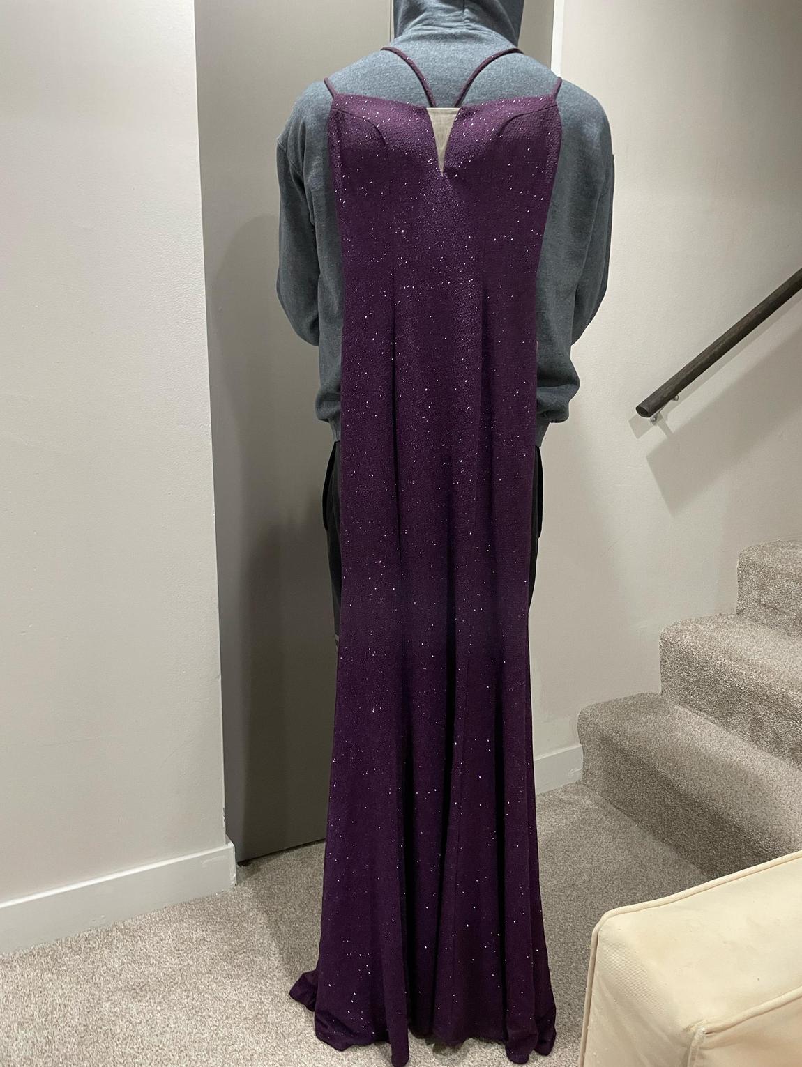 Abby Paris Size 0 Prom Sequined Purple Mermaid Dress on Queenly
