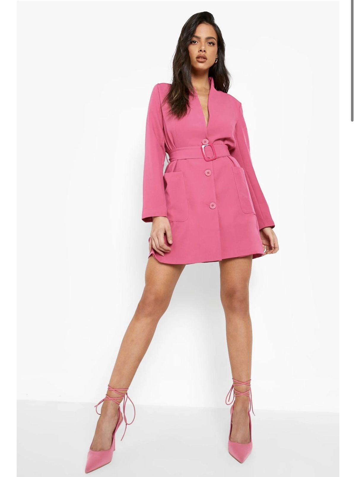 Size 4 Homecoming Long Sleeve Pink Cocktail Dress on Queenly